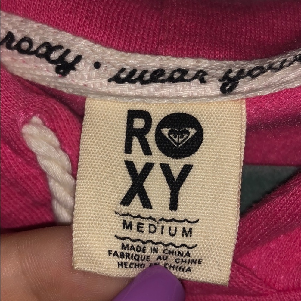 Pink Roxy Pullover Hoodie - Picture 4 of 4